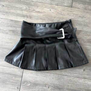 I AM GIA Pleather mini pleated skirt